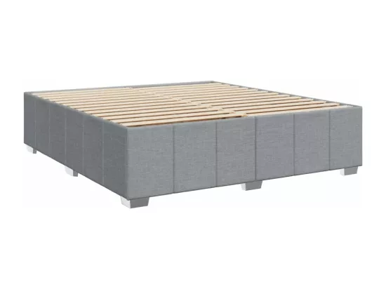 Sommier à lattes de lit avec matelas Gris clair 180x200cm Tissu