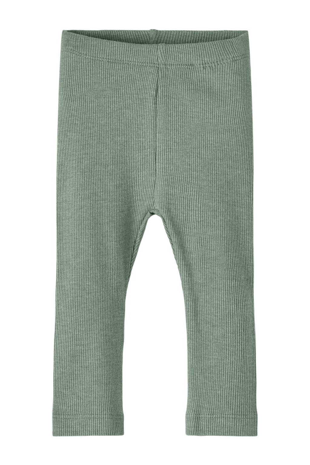 NAME IT baby skinny broek NBNKAB zachtgroen melange