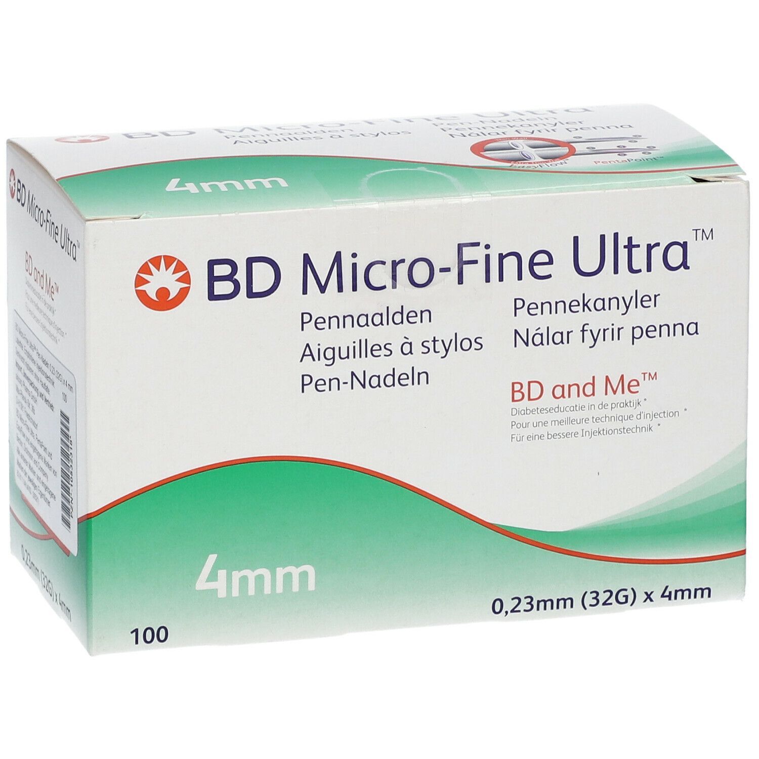 BD Micro-Fine Ultra™ + Pen Nadeln 0,23 x 4 mm 32 G
