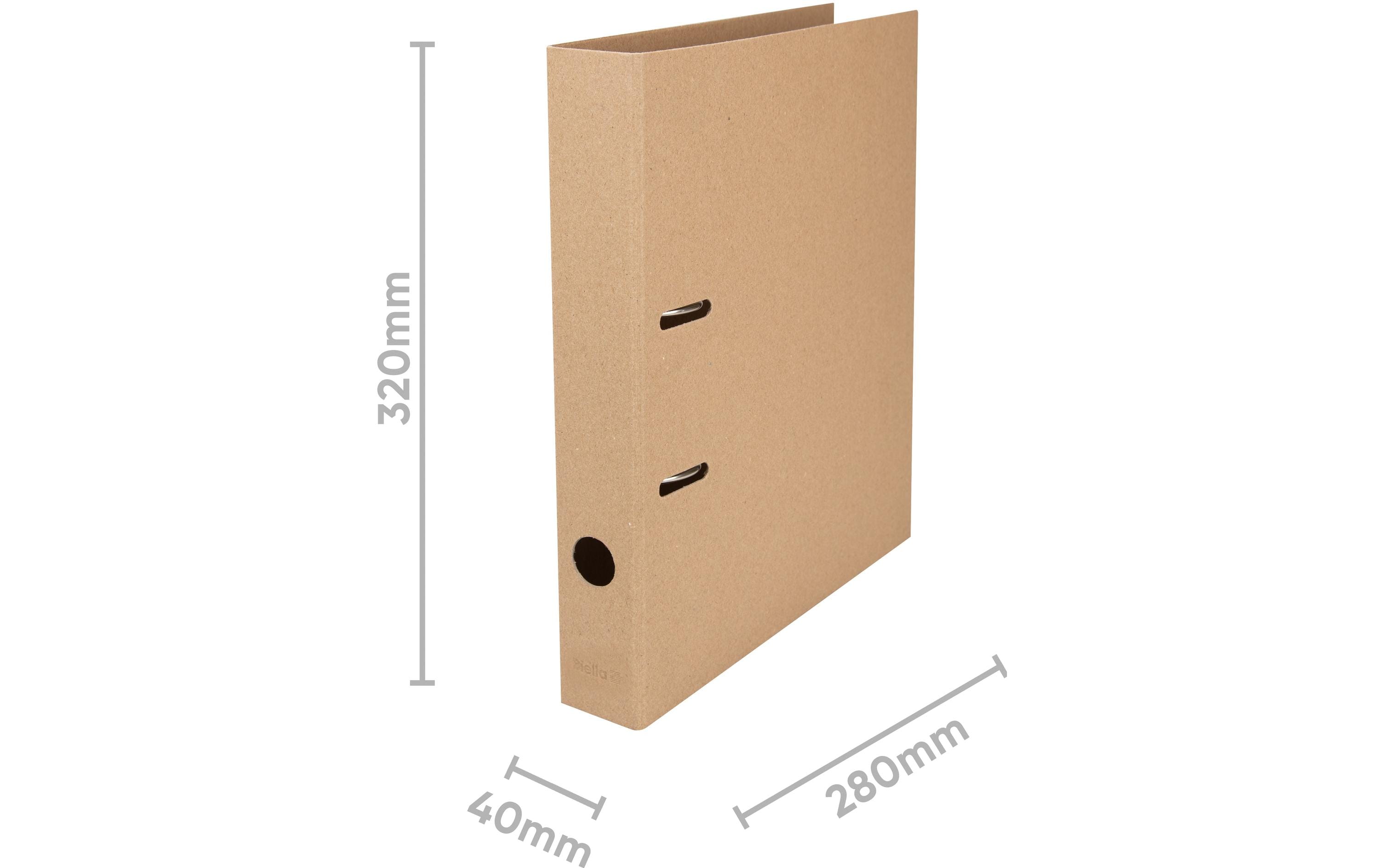 Ordner Minimal Design A4 4 cm, BraunBiella Ordner mit Uni Design für kreative Zwecke