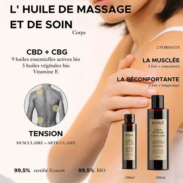 Óleo de Massagem CBD Orgânico Sowé 100ml