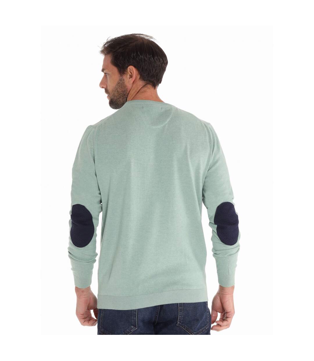 Pull col rond a coudières
