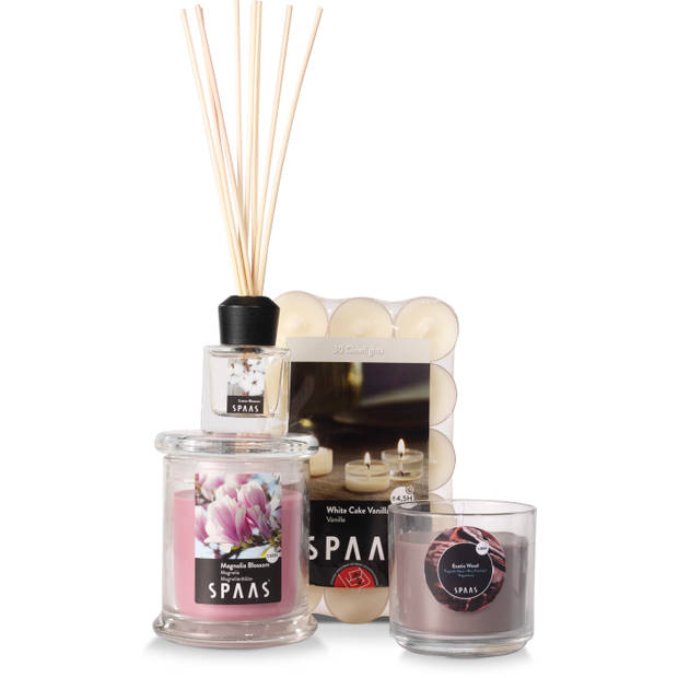 Spaas geurkaars pot - Magnolia - Ø 9 cm