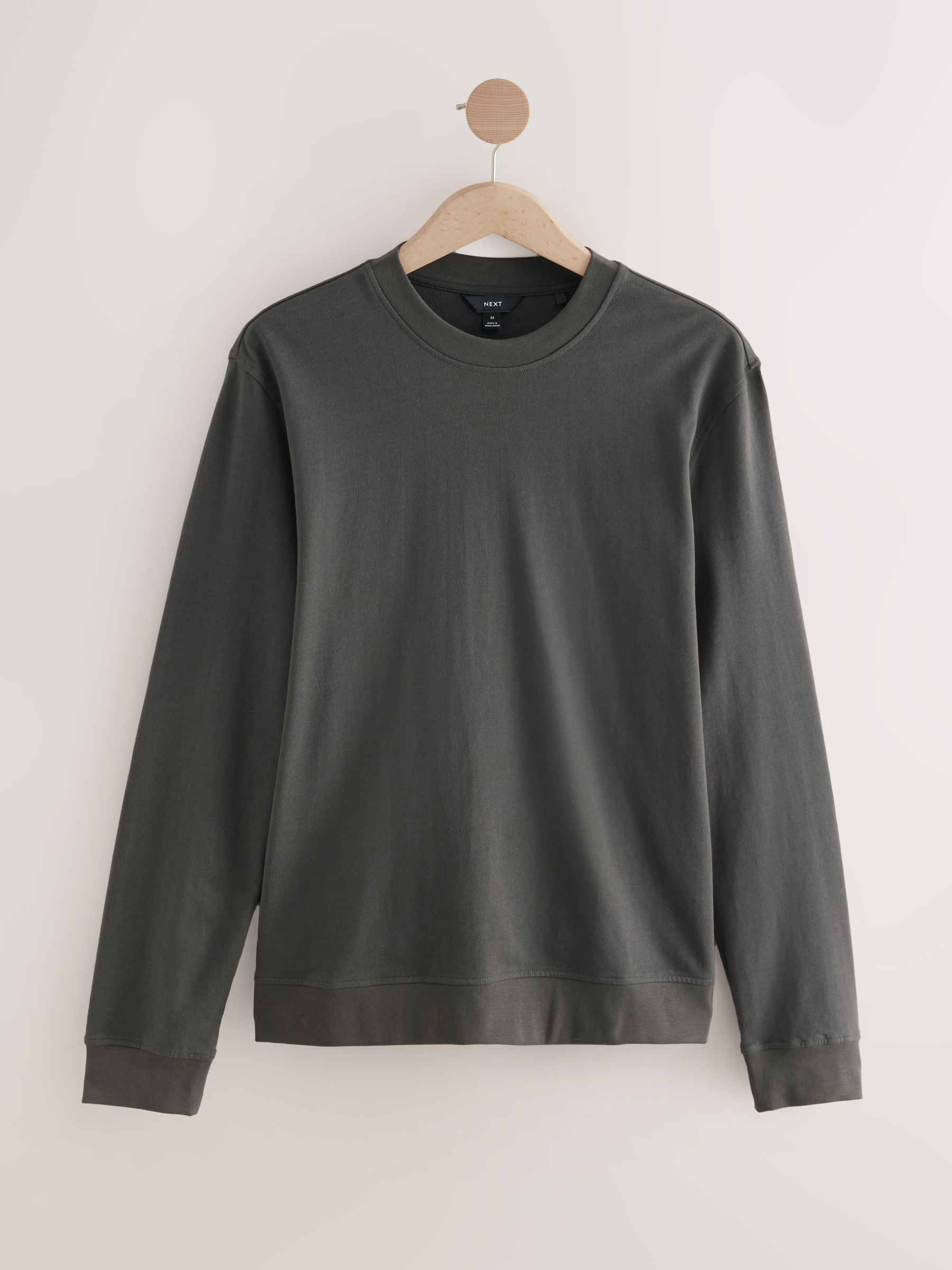 Leisteen grijs - Dun sweatshirt met ronde hals