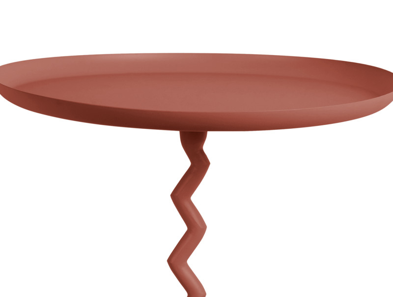 Side Table Zig Zag Medium LM2255RD Red ochre