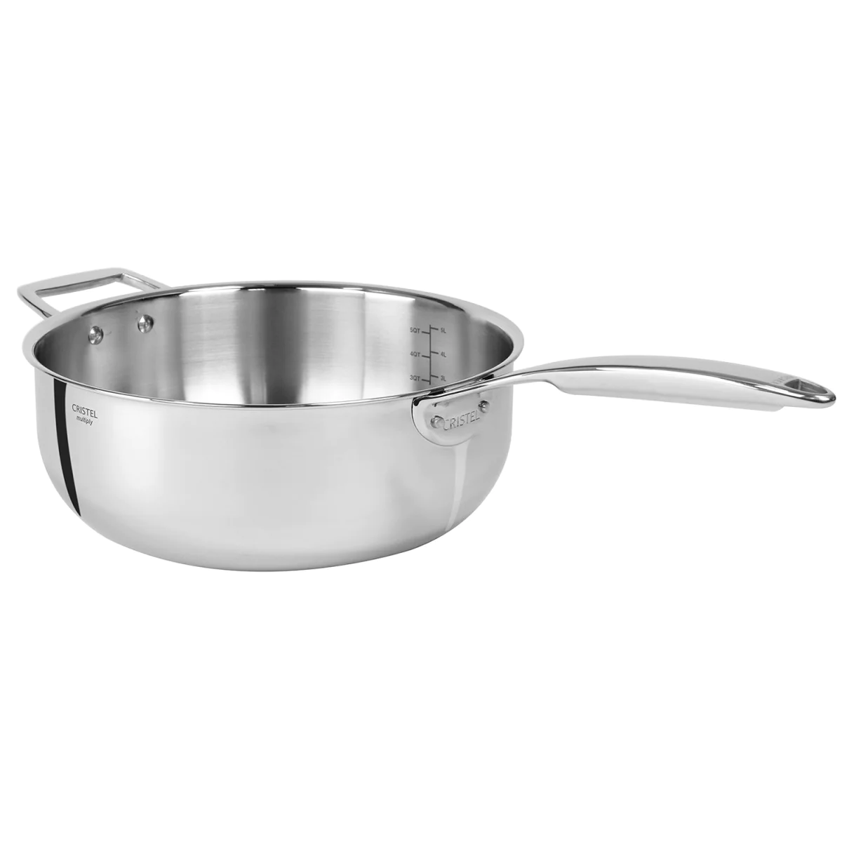 Casserole inox Castel'Pro fixe 28cm Cristel