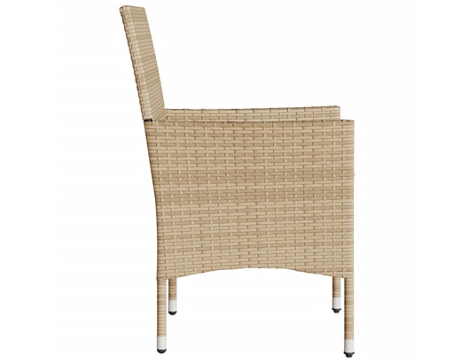 VIDAXL - Chaises de jardin avec coussins lot de 2 beige résine tress...