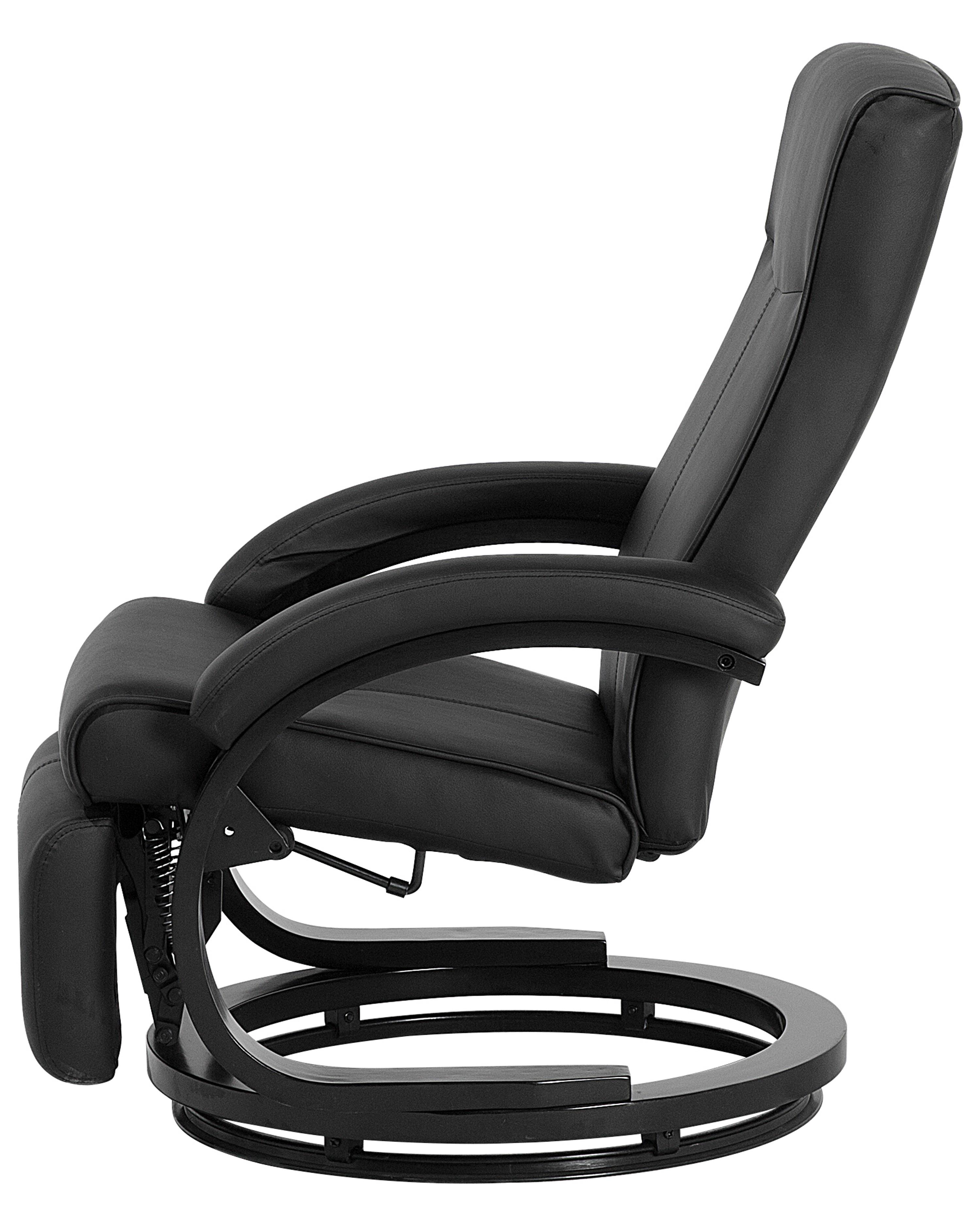 Relaxfauteuil MIGHT inclusief voetensteun Kunstleer Zwart