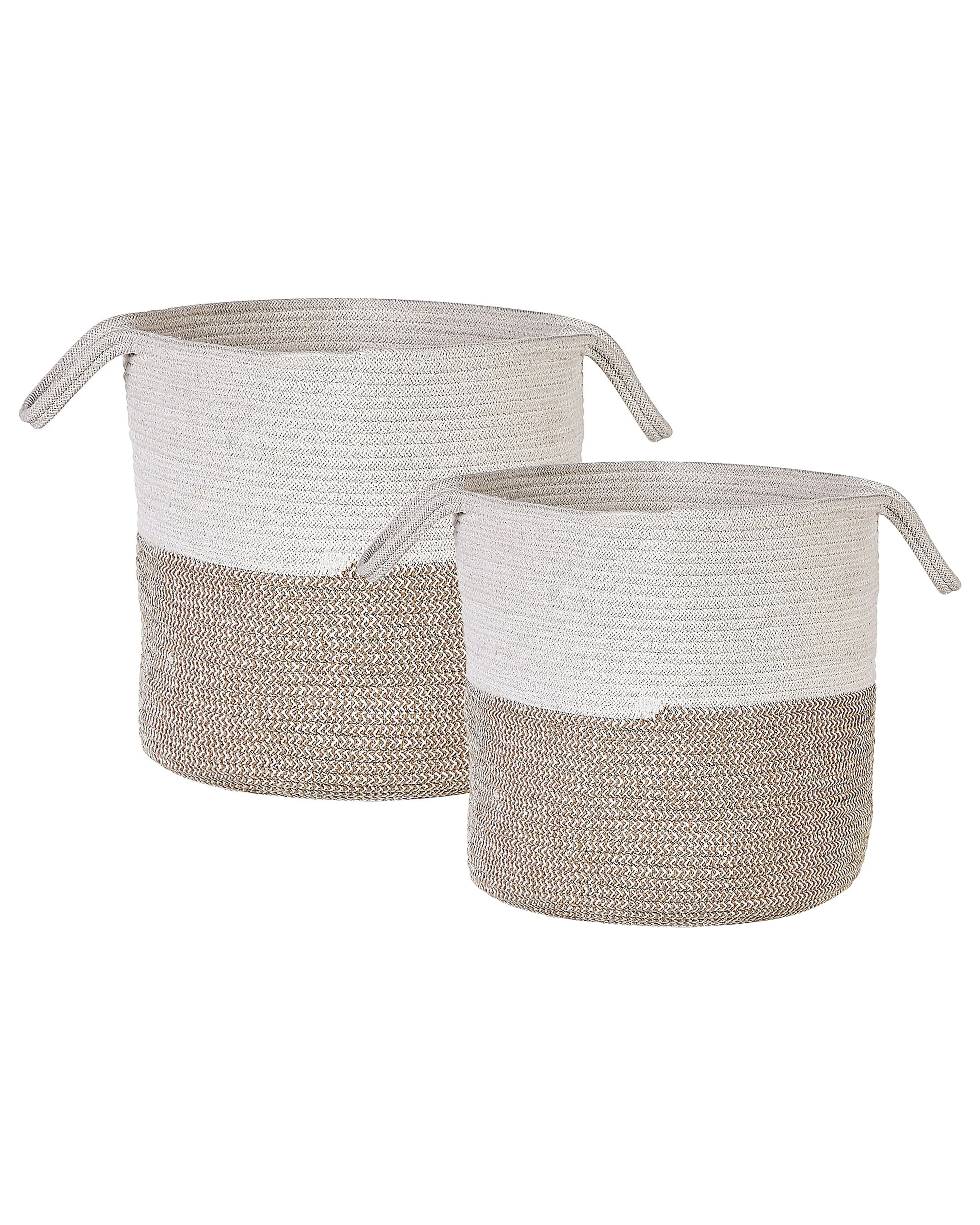 Set van 2 manden PAZHA Katoen Beige