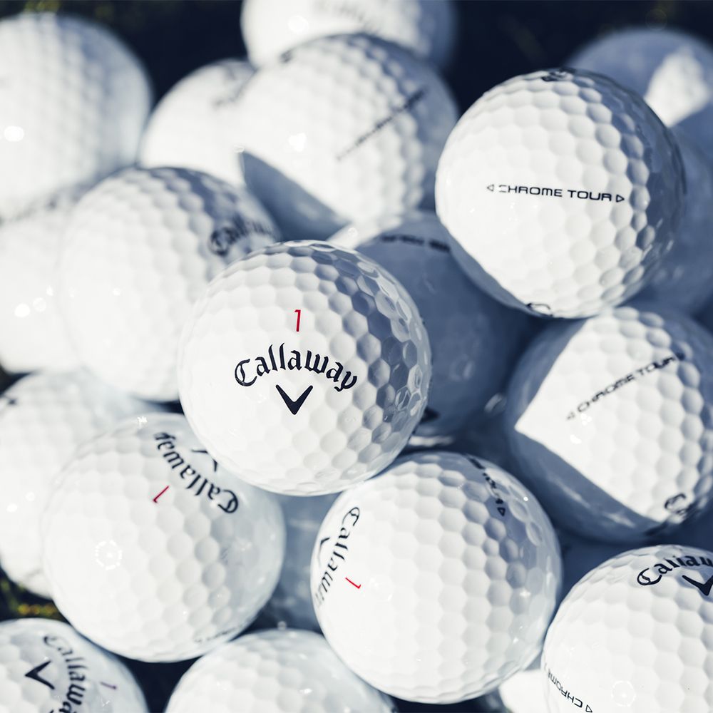 Chrome Tour Golfball Hvit