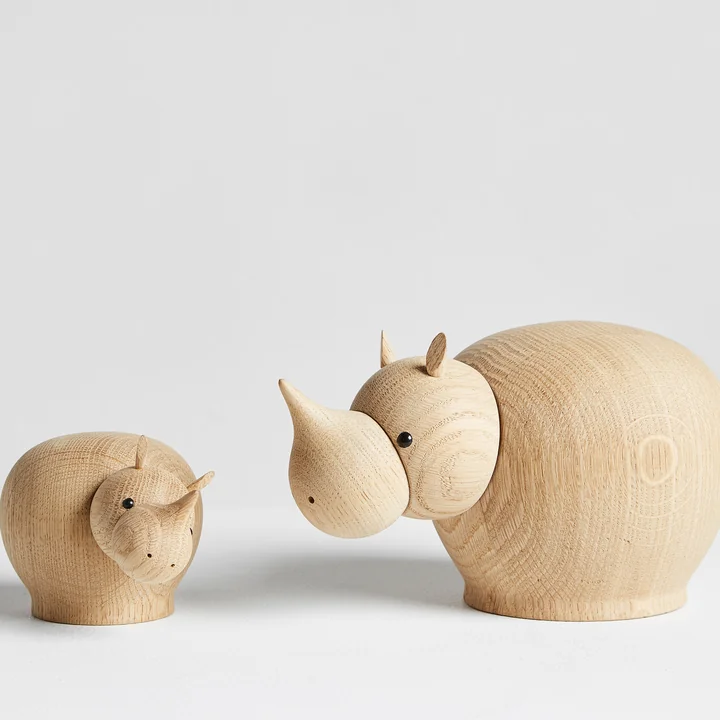 Woud - Rina Nashorn, Eiche taupe lackiert / medium