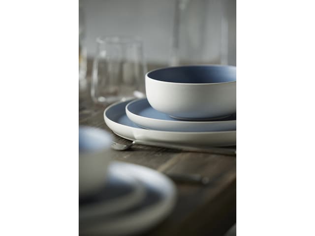 Studio Round Skål Matte white/Matte river