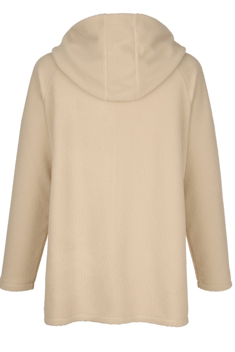 Fleece-Hoodiejacke, 2-Wege-Zipper, Kängurutasche, Langarm
