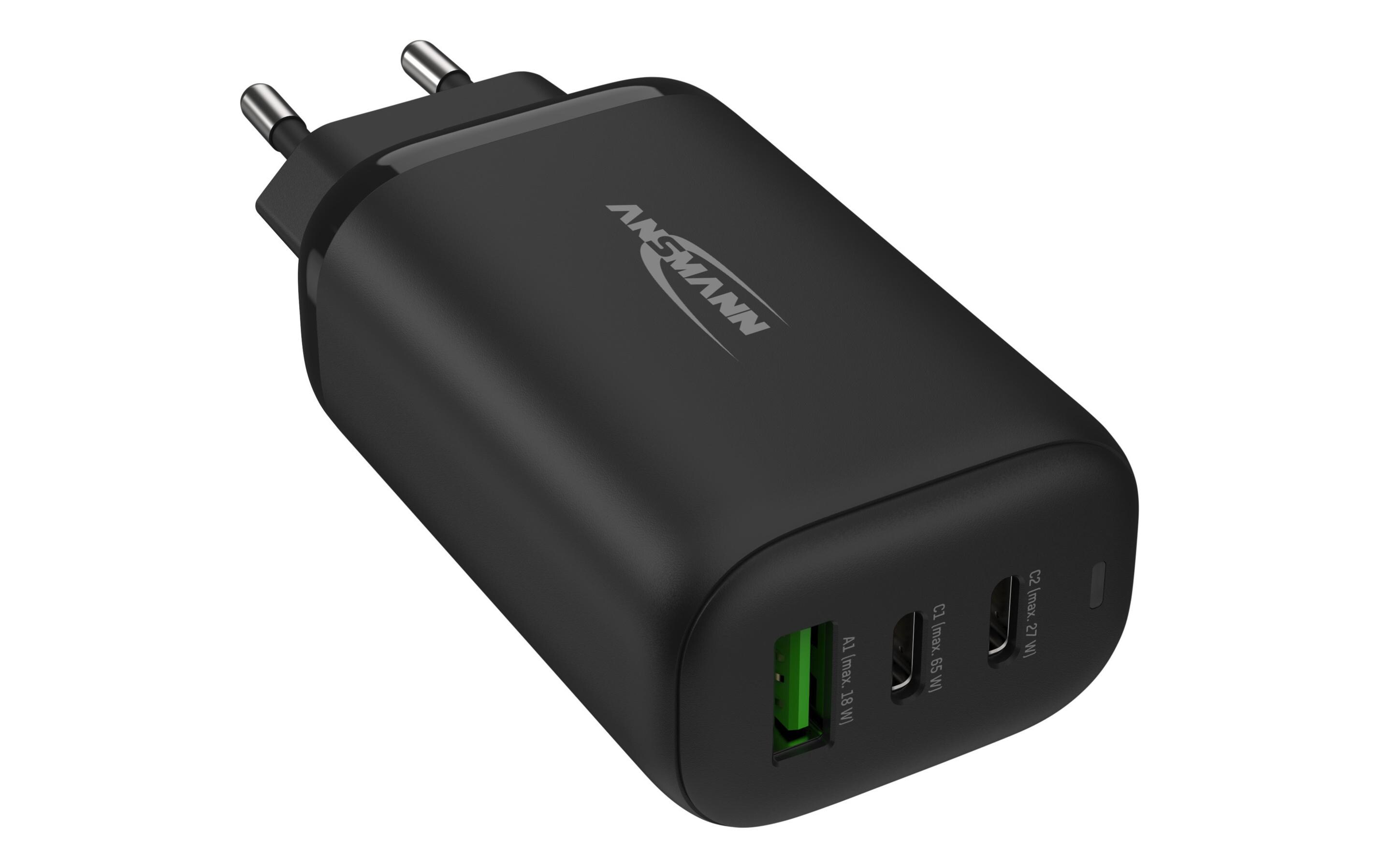 USB-Wandladegerät Home Charger HC365PD, 65 W, SchwarzLeistungsstarker Indoor USB-Ladeadapter