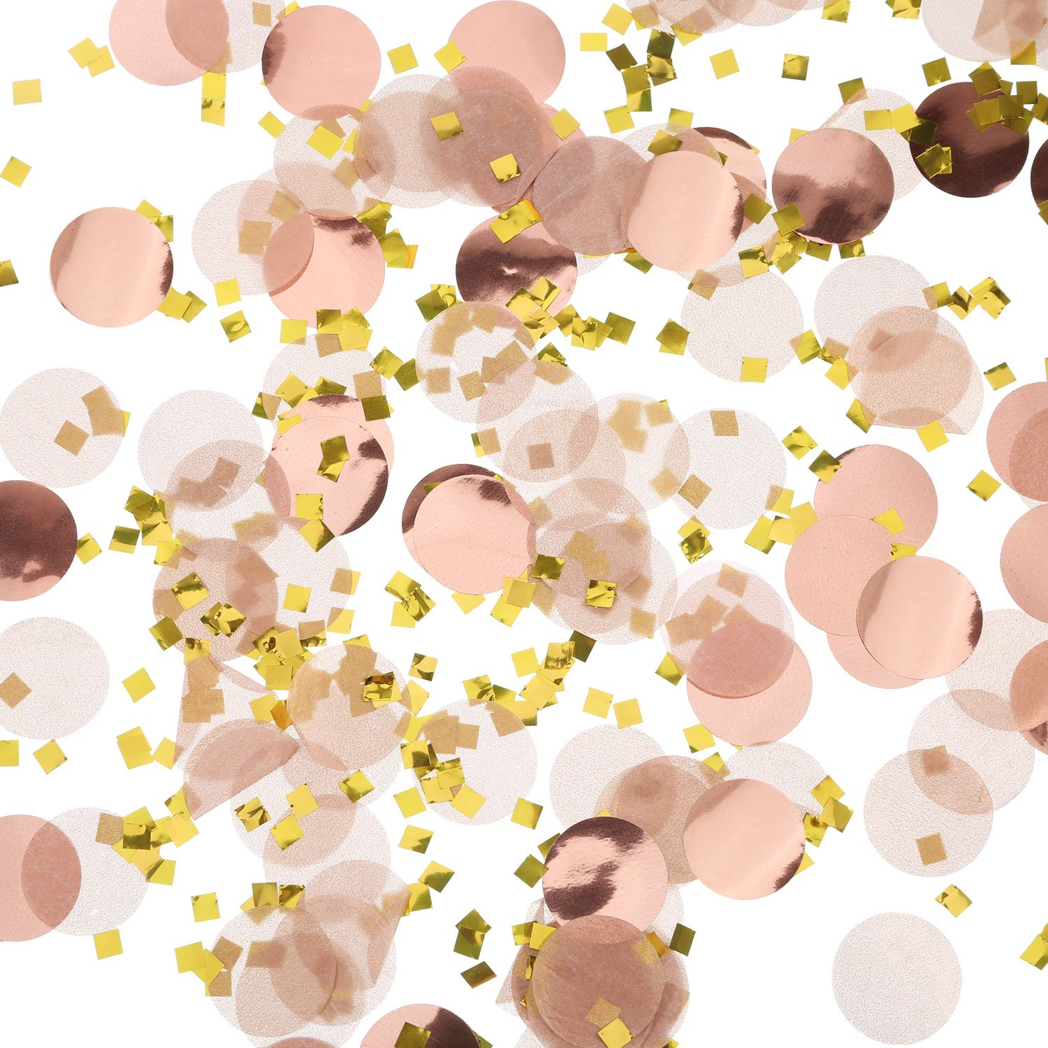 (50g) Seidenpapier Konfetti Party Dekoration Streukonfetti Metallic Tischdeko - Rosa / Gold