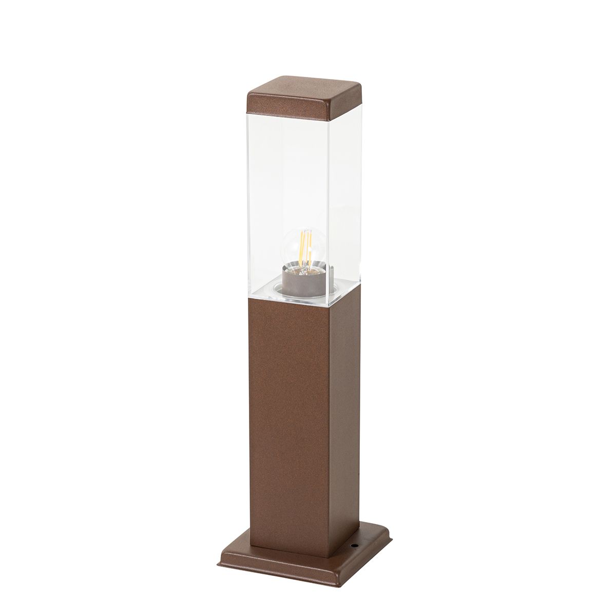 Smart buitenlamp paal roestbruin 45cm incl. Wifi P45 - Malios