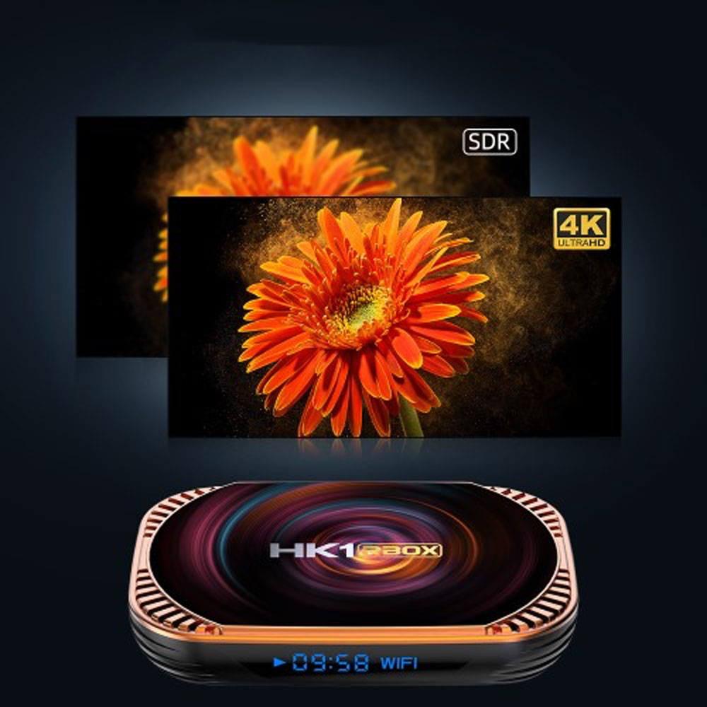 4GB Ram 4K Android 11.0 Smart TV Box Internet WiFi Streaming HDMI 128GB Quad Core Media Player mit Bluetooth / Gigabit Ethernet LAN   Fernbedienung