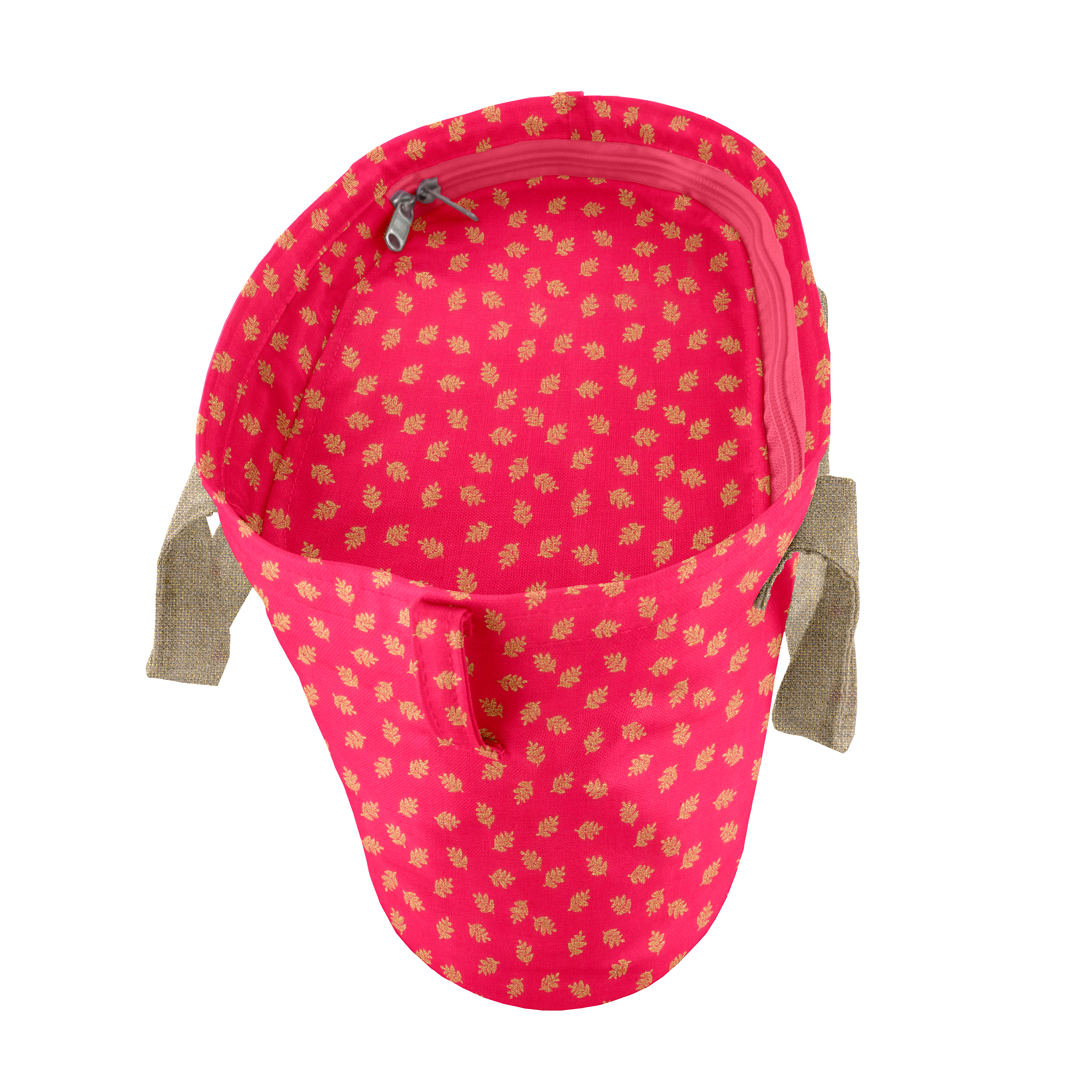 Sac Lunch Isotherme Feuillage Or Rose