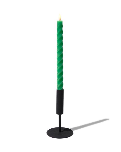 bougie torsadée LED avec cire Ø2.3x28.3 vert