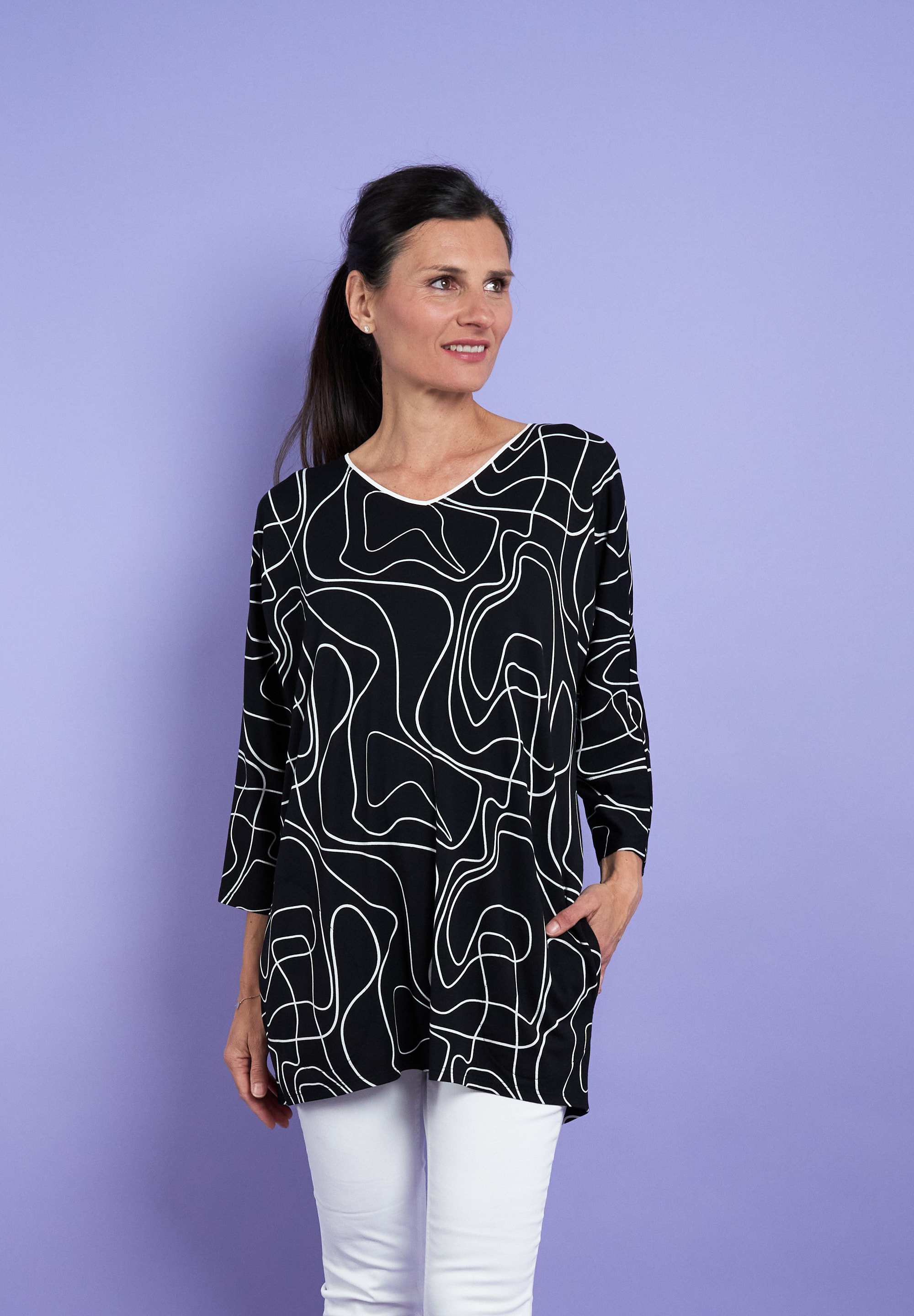 Seidel Moden Longshirt , mit grafischem Print - SEIDEL MODEN