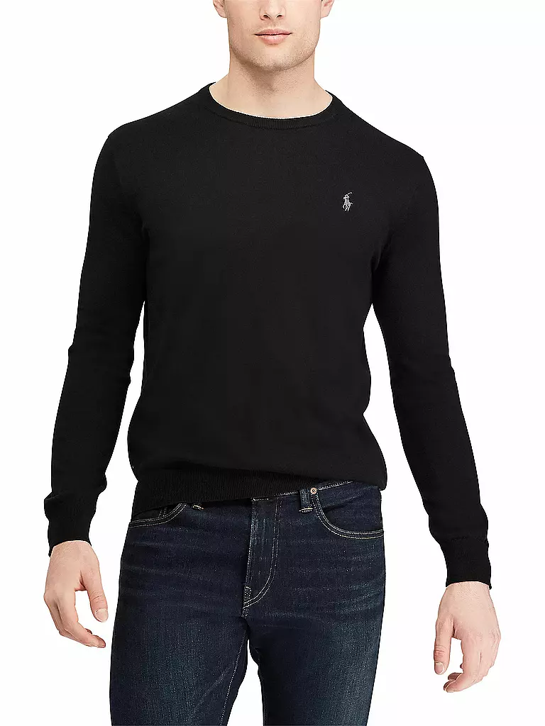POLO RALPH LAUREN Pullover Slim Fit  schwarz