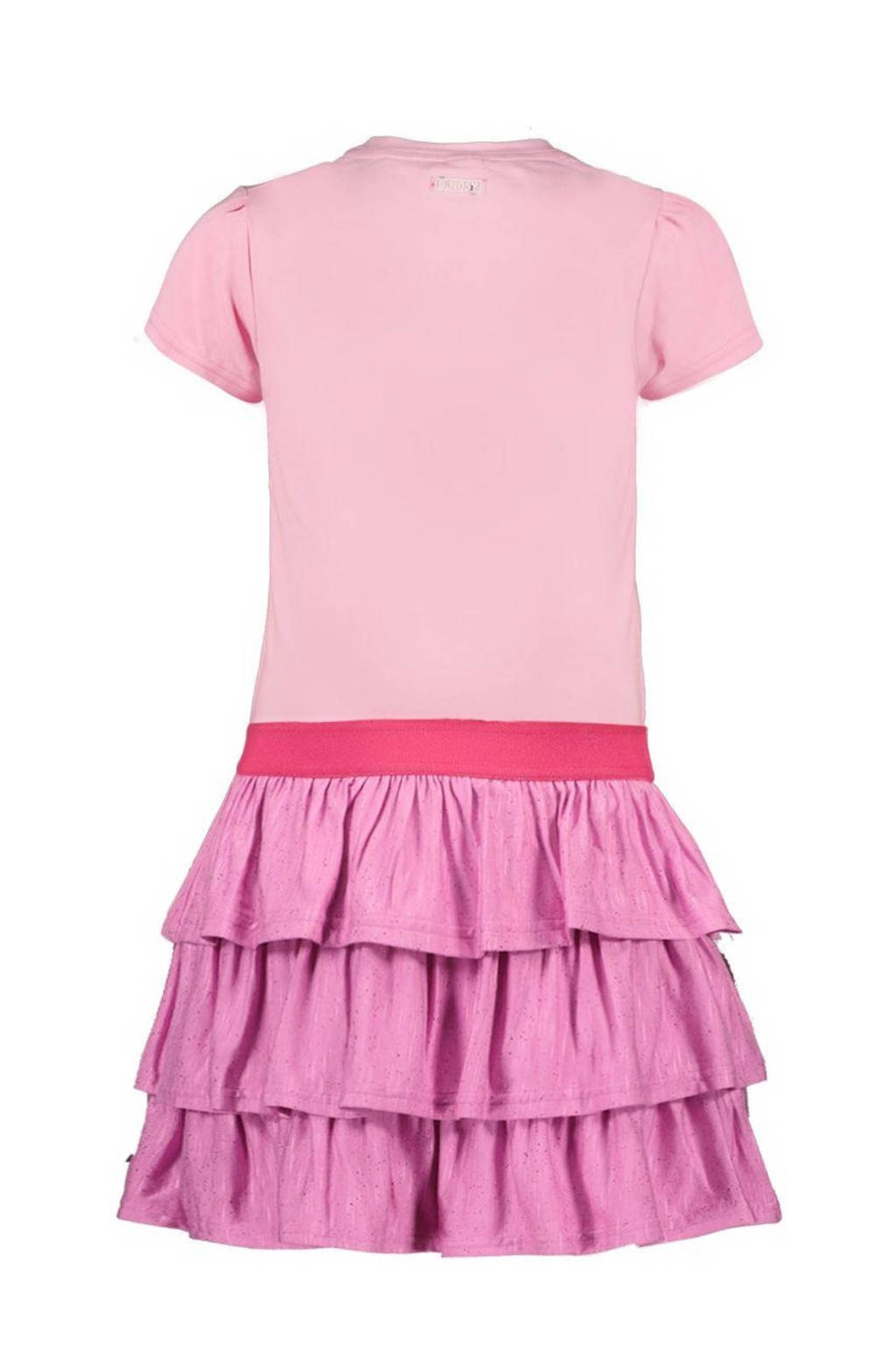 B.Nosy jurk met tekst zoetroze/fuchsia