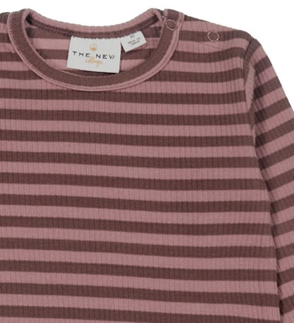 The New Siblings Bluse - TnsFro - Rib - Nostalgie Rose m. Streif