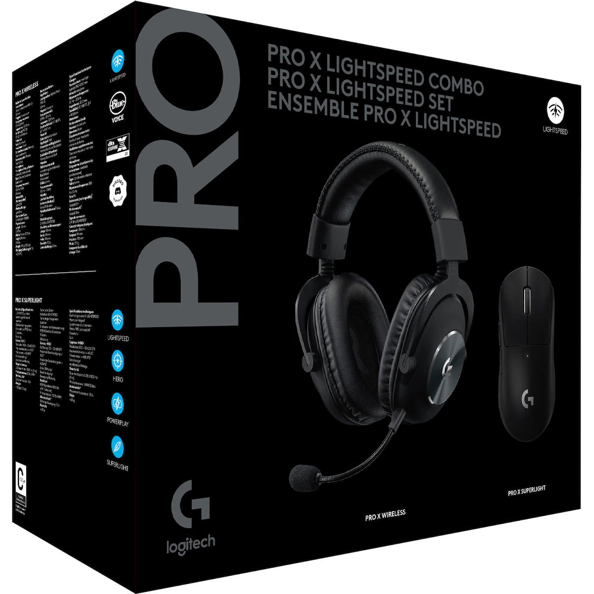 Logitech G Pro X pakke med trådløs mus og headset