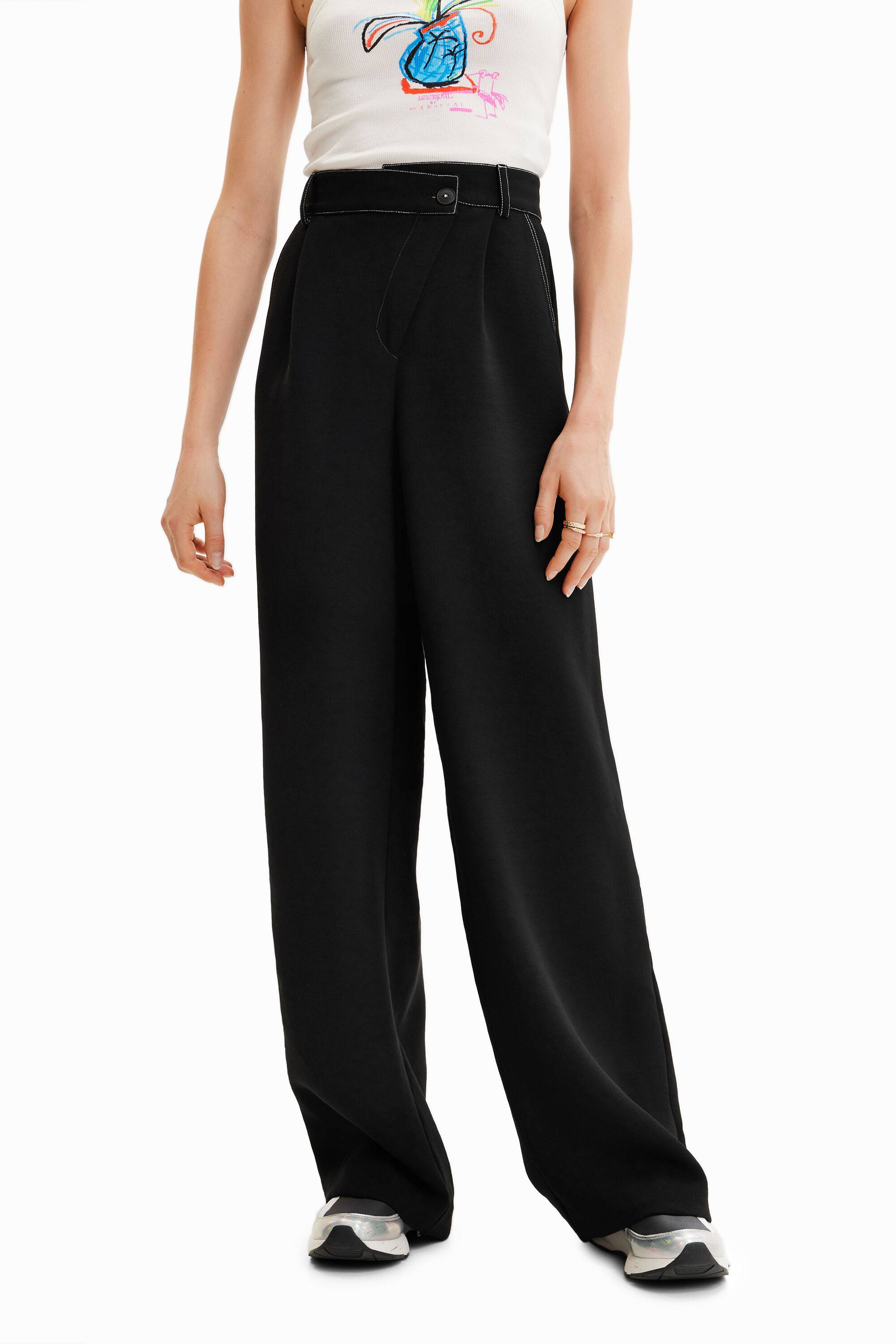 Pantalon twisted pinces
