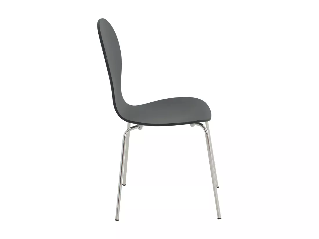 Lot de 16 Chaise de conférence - Bois - Noir - DIEGO
