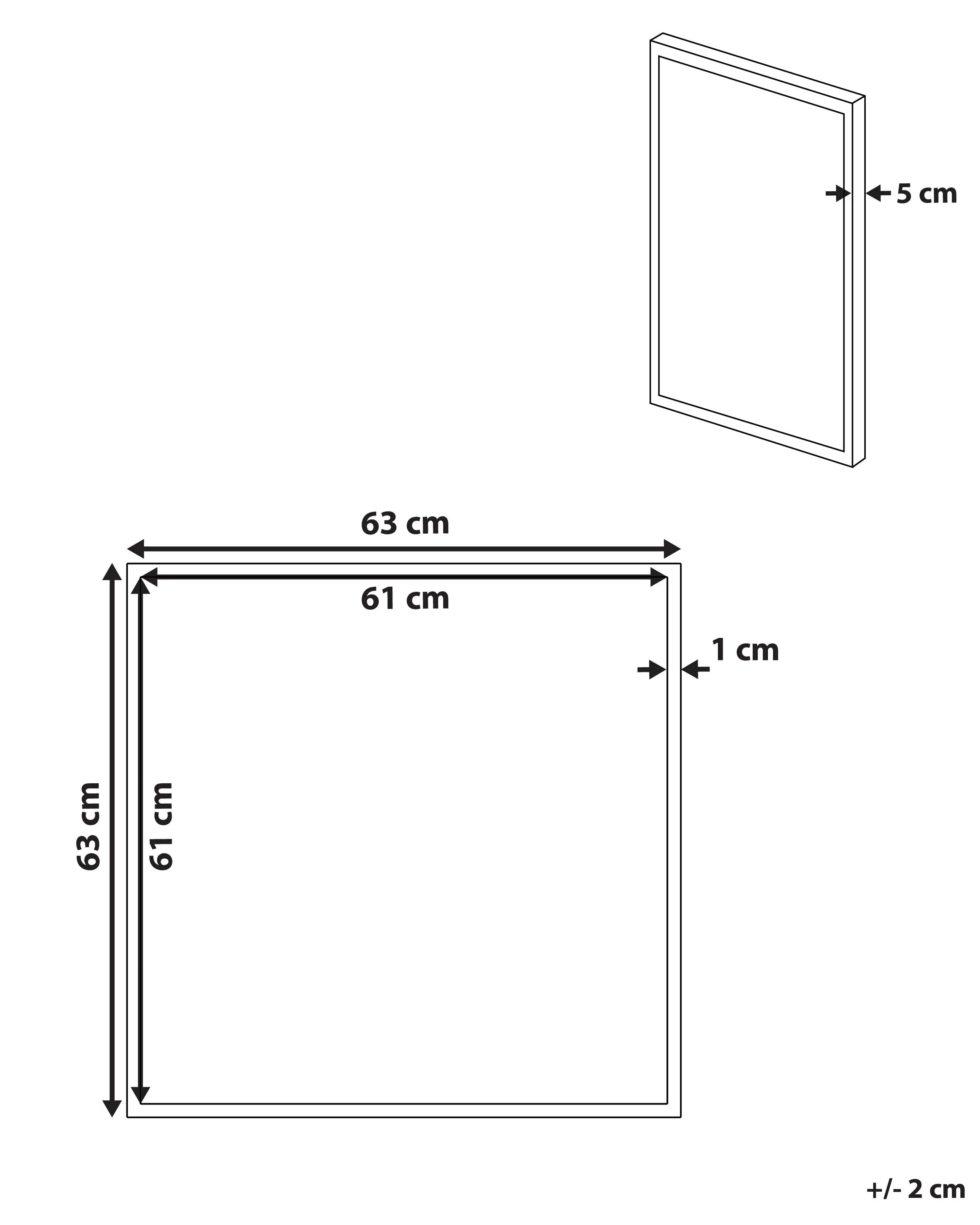 Canvas CASTRO Dieren motief 63 x 63 cm Meerkleurig