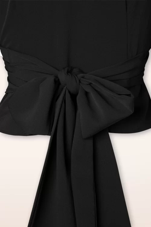 Rock N Romance Darla overslag blouse in zwart