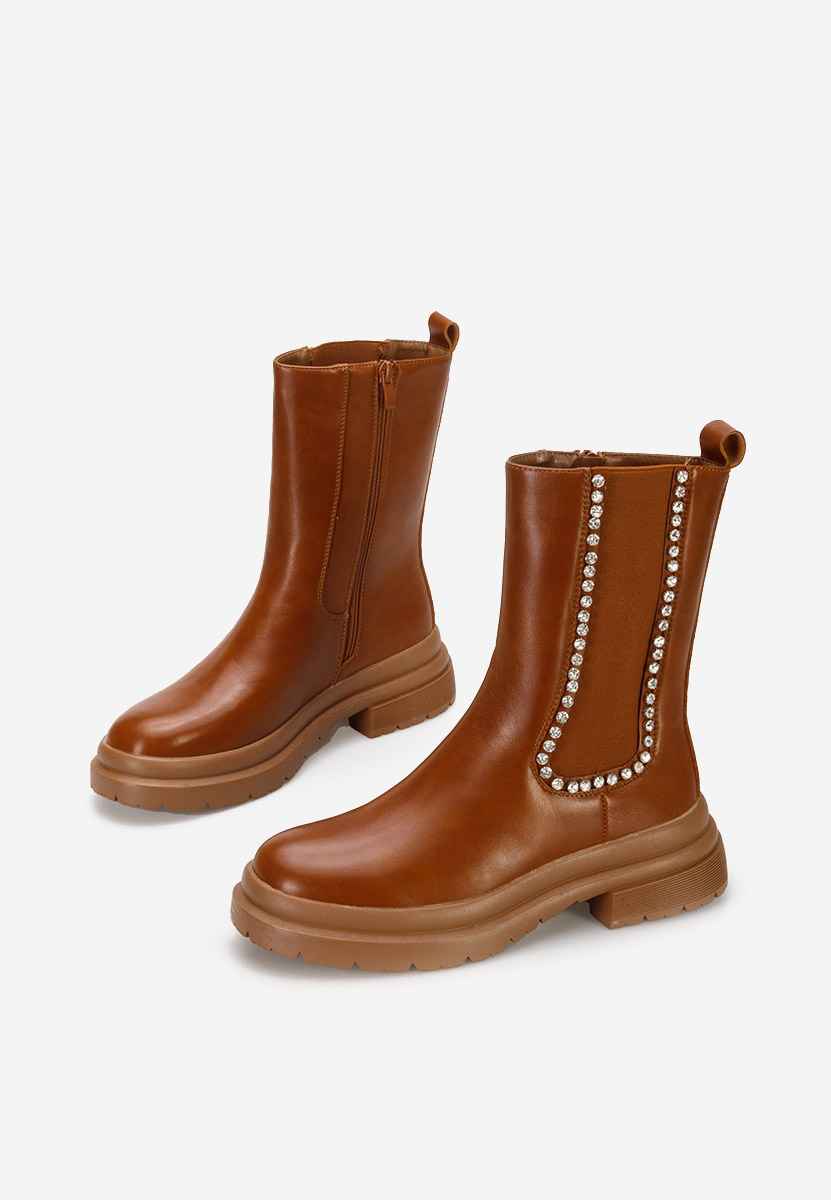 Bottines chelsea femme chameau Nebula