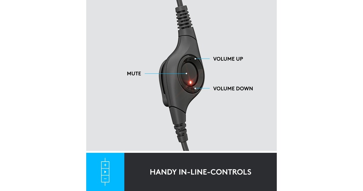 LogitechUSB Headset H390 on-ear   (Zwart, Retail)