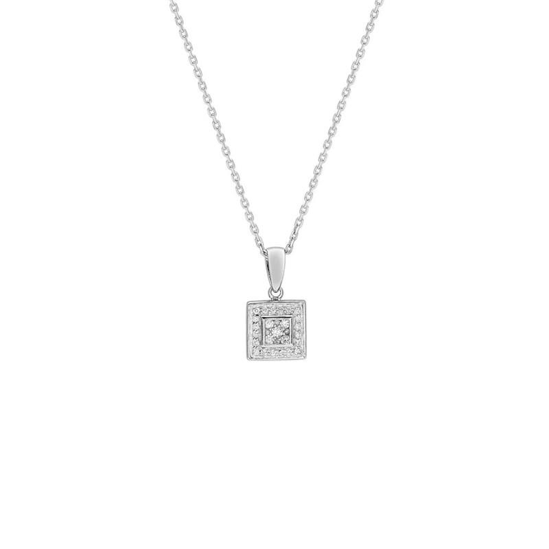 Collier Femme - Or 18 Carats - Diamant 0,1 Carats - Longueur : 42 cm