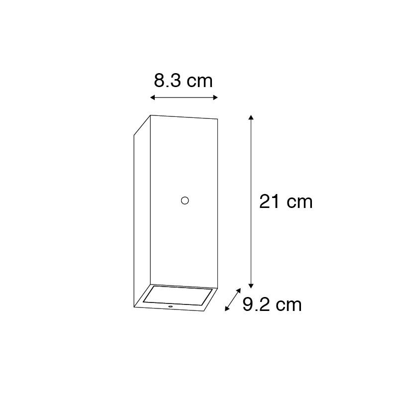 Wandlamp zwart 2-lichts IP44 met schemersensor - Baleno II