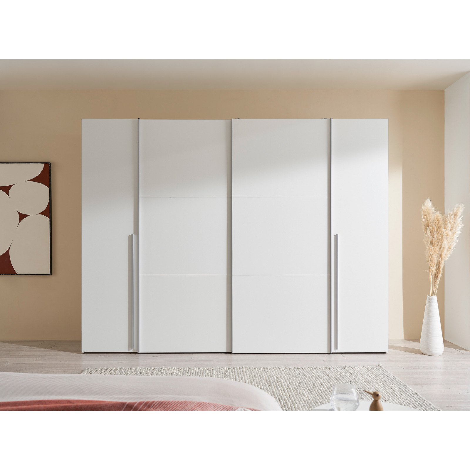 Schwebetürenschrank Maturs Dekor weiss 267 x 205 x 57 cm