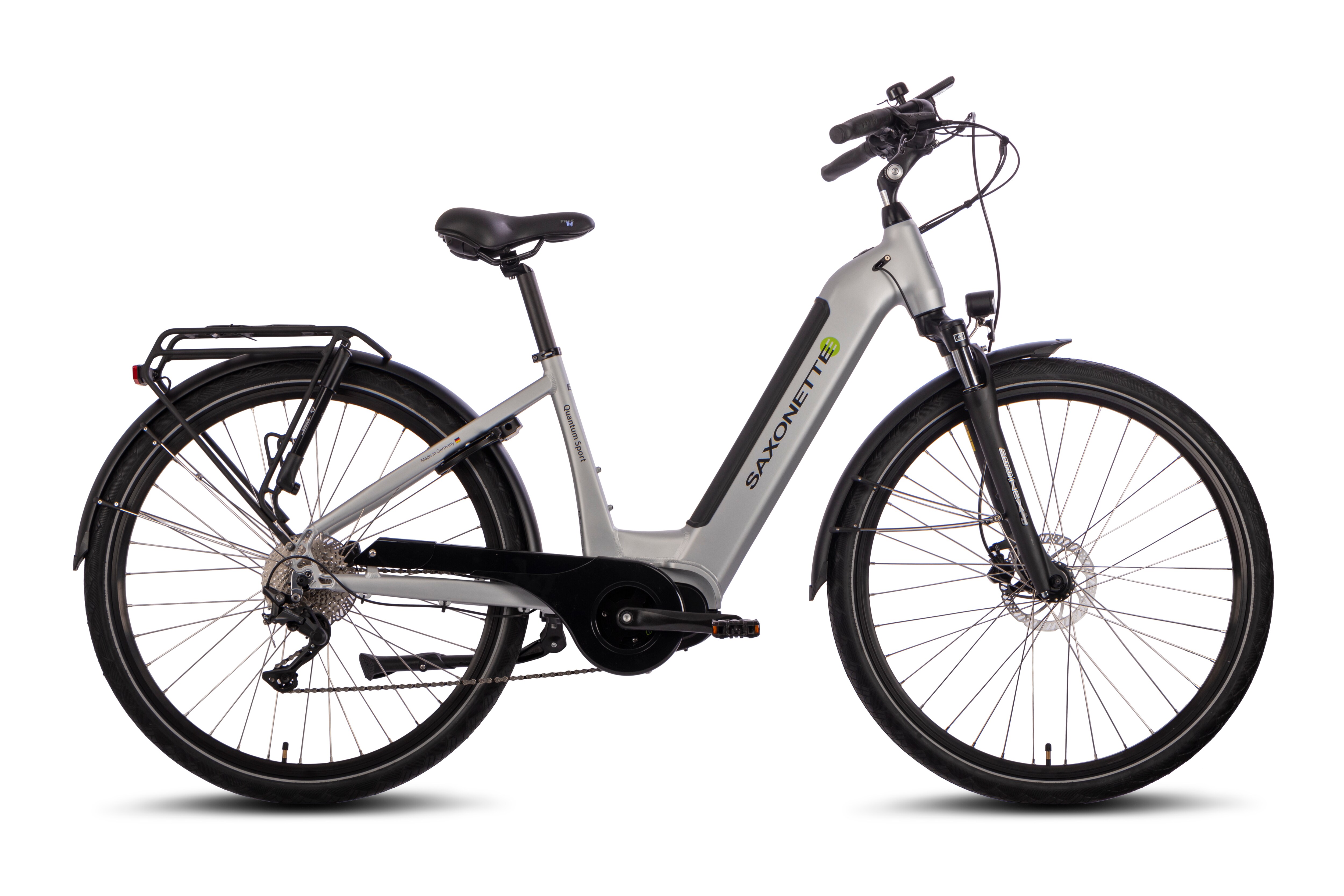 Quantum Sport Wave 10 Gang Bafang Mittelmotor Silber matt