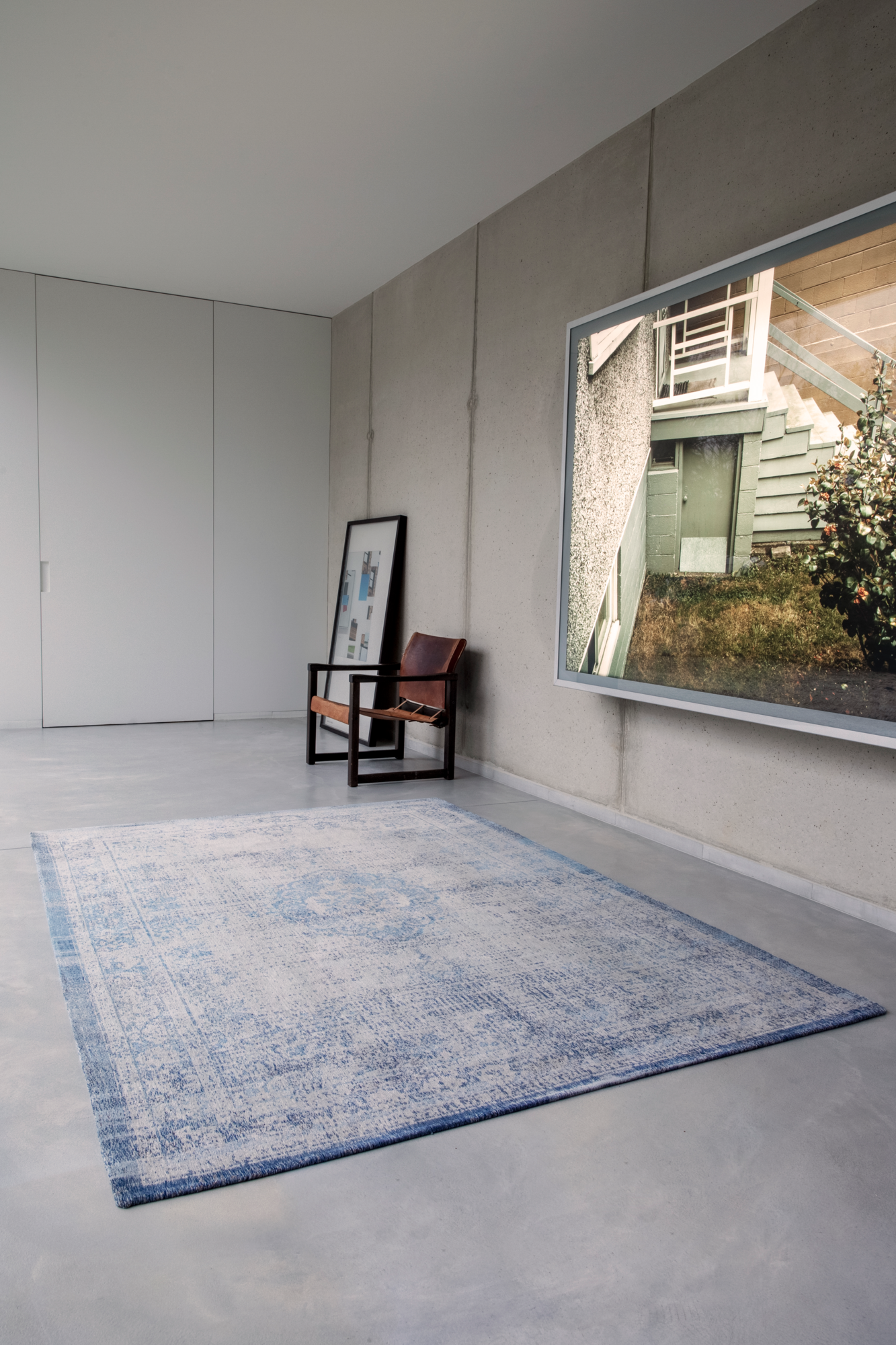 Ecorugs vloerkleed Medallion blauw-grijs 280x390 cm
