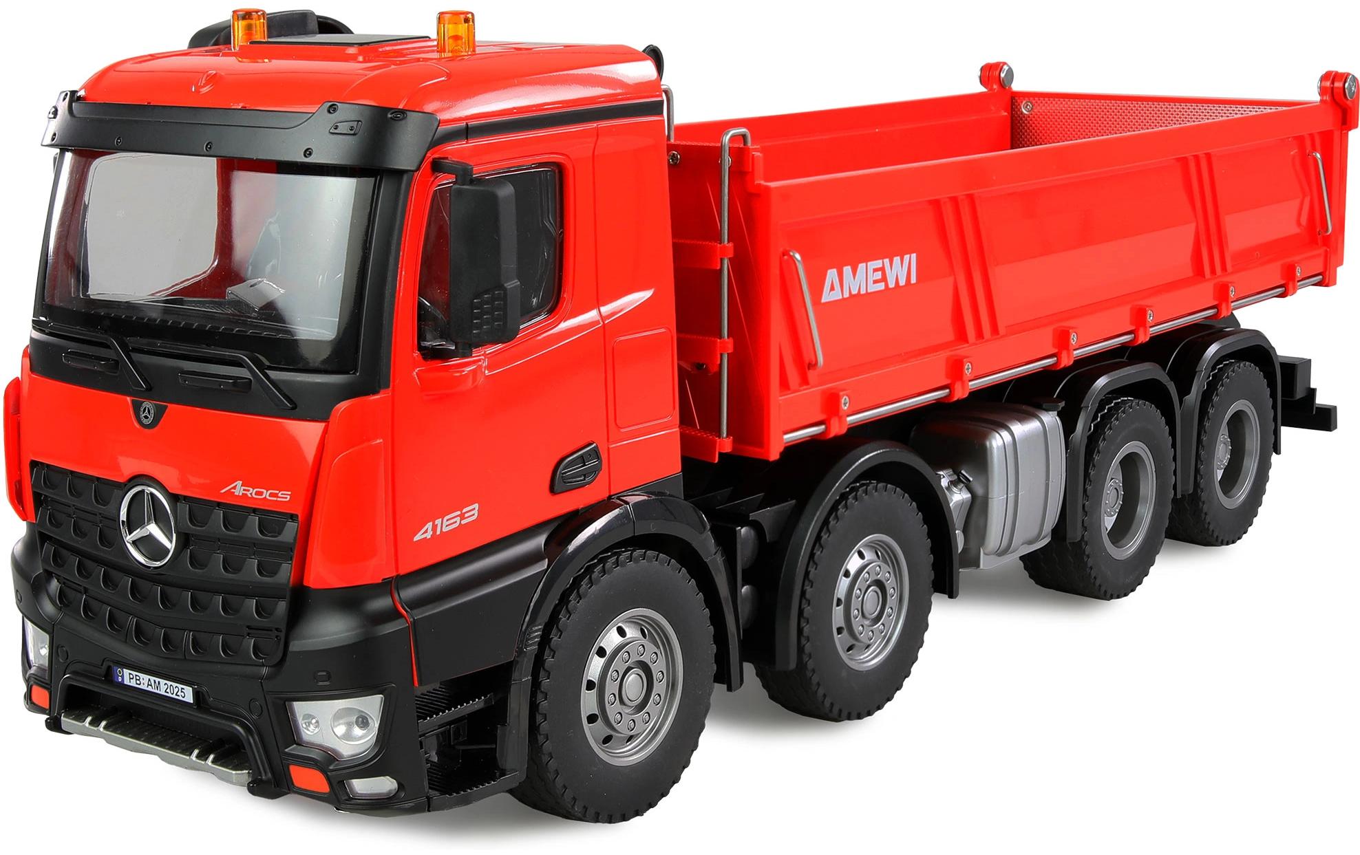 Mercedes-Benz Arocs Muldenkipper 8 x 4/4, Rot 1:18 RTR<br>Lizenzmodell als 8 x 4-Kipper im Massstab 1:18