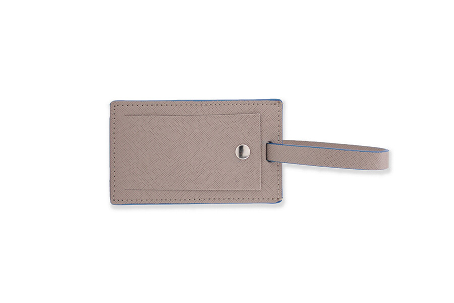 Stair Luggage Tag taupe Saffiano