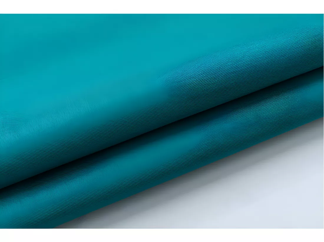 Nappe enduite avec traitement antitache Bleu Paon carrée 180 x 180 cm