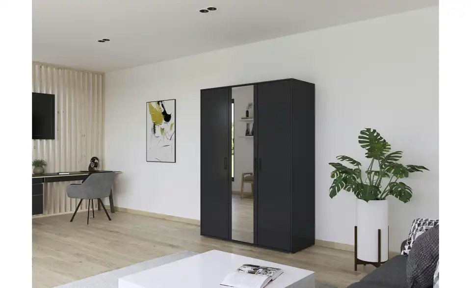 Drehtürenschrank ohne Absetzung 140 cm 3 Stück