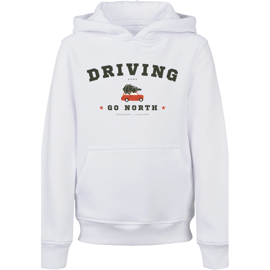 F4NT4STIC Hoodie Driving Home Weihnachten weiß