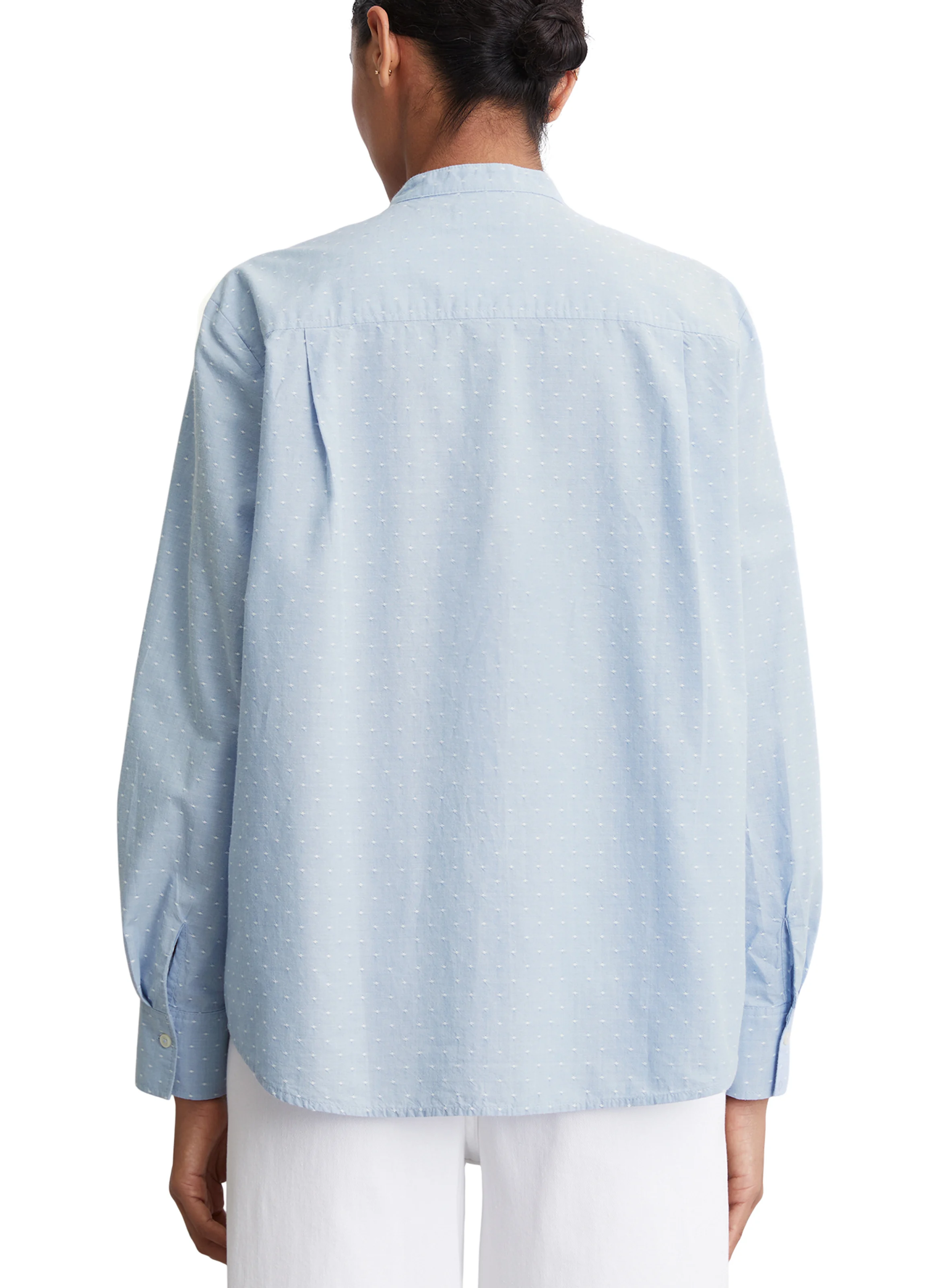 Chemise droite à pois en coton | Multicolore