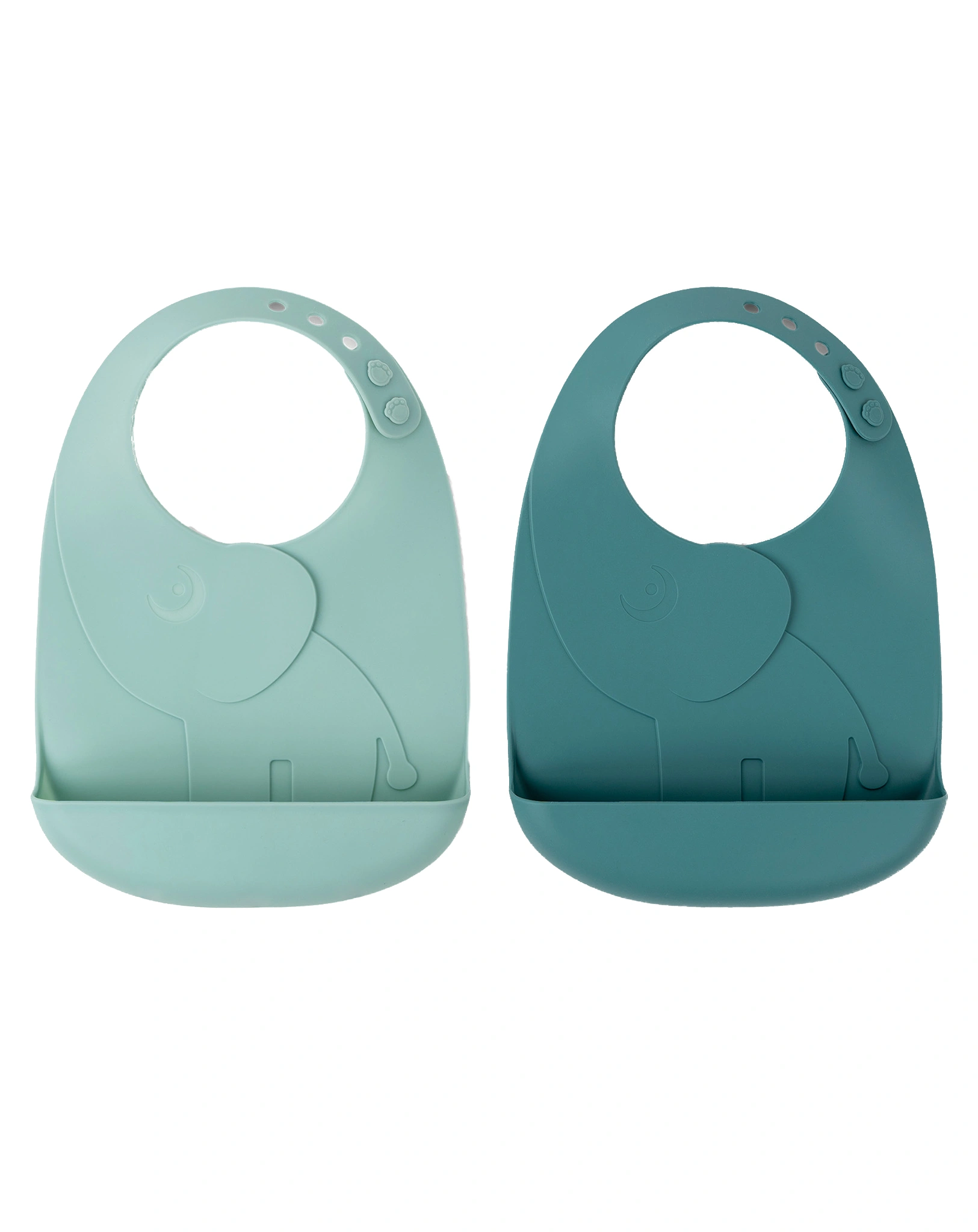 Silikon-Lätzchen PEEKABOO - ELPHEE 2er Pack in blau