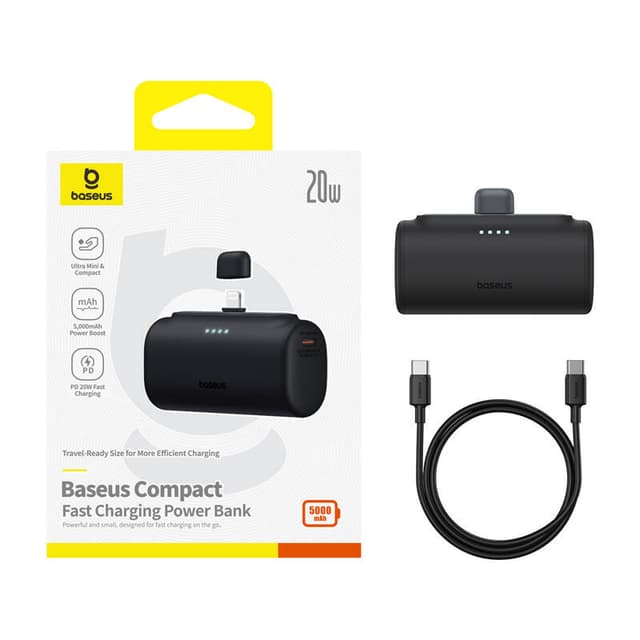 Powerbank OS-Baseus Compact IP 5000mAh 20W (sort)