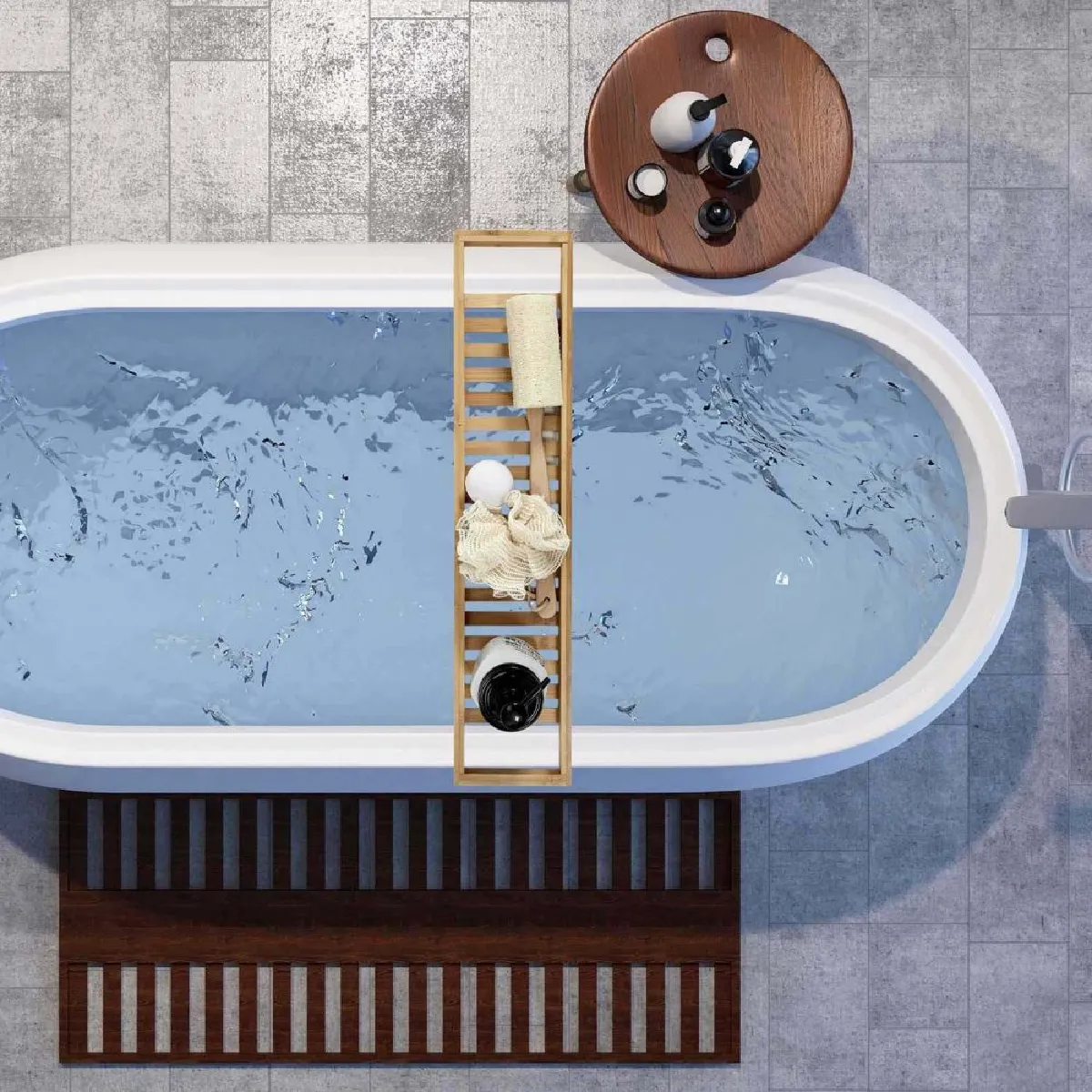 Cosmetic Club Plateau pour baignoire en bambou