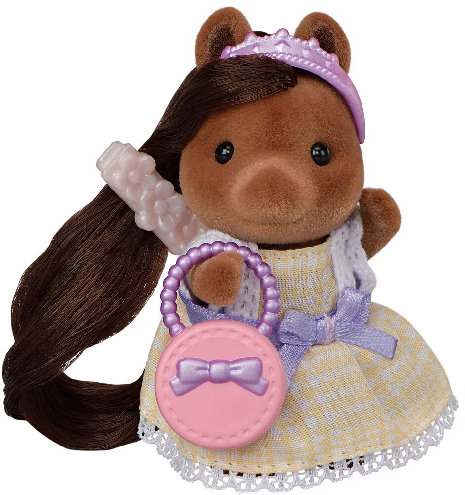 FIGURINE -LES AMIS PONEY ET LEURS KITS DE COIFFURE - SYLVANIAN SET BOUTIQUES