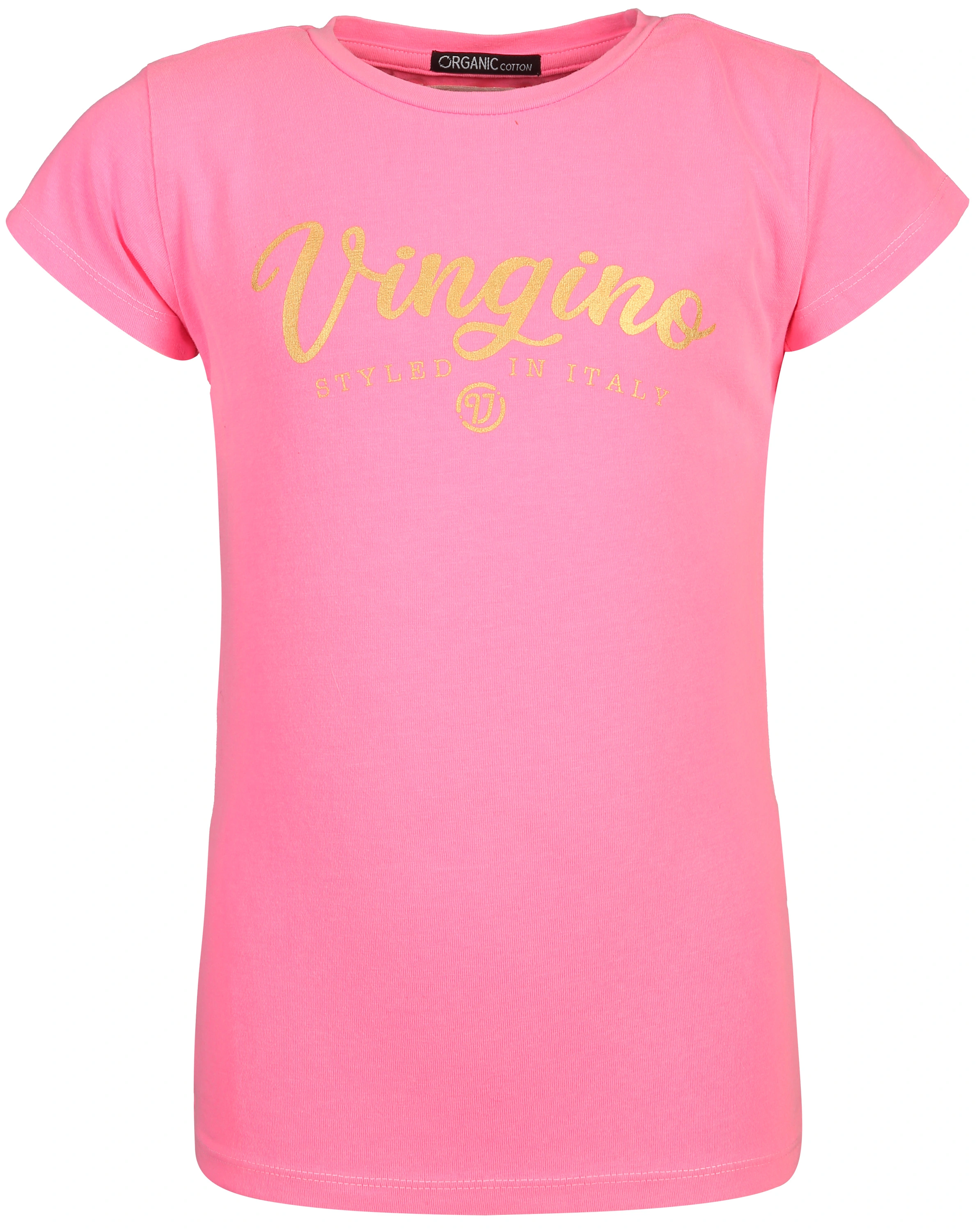 T-Shirt LOGO PRINT in pink glo